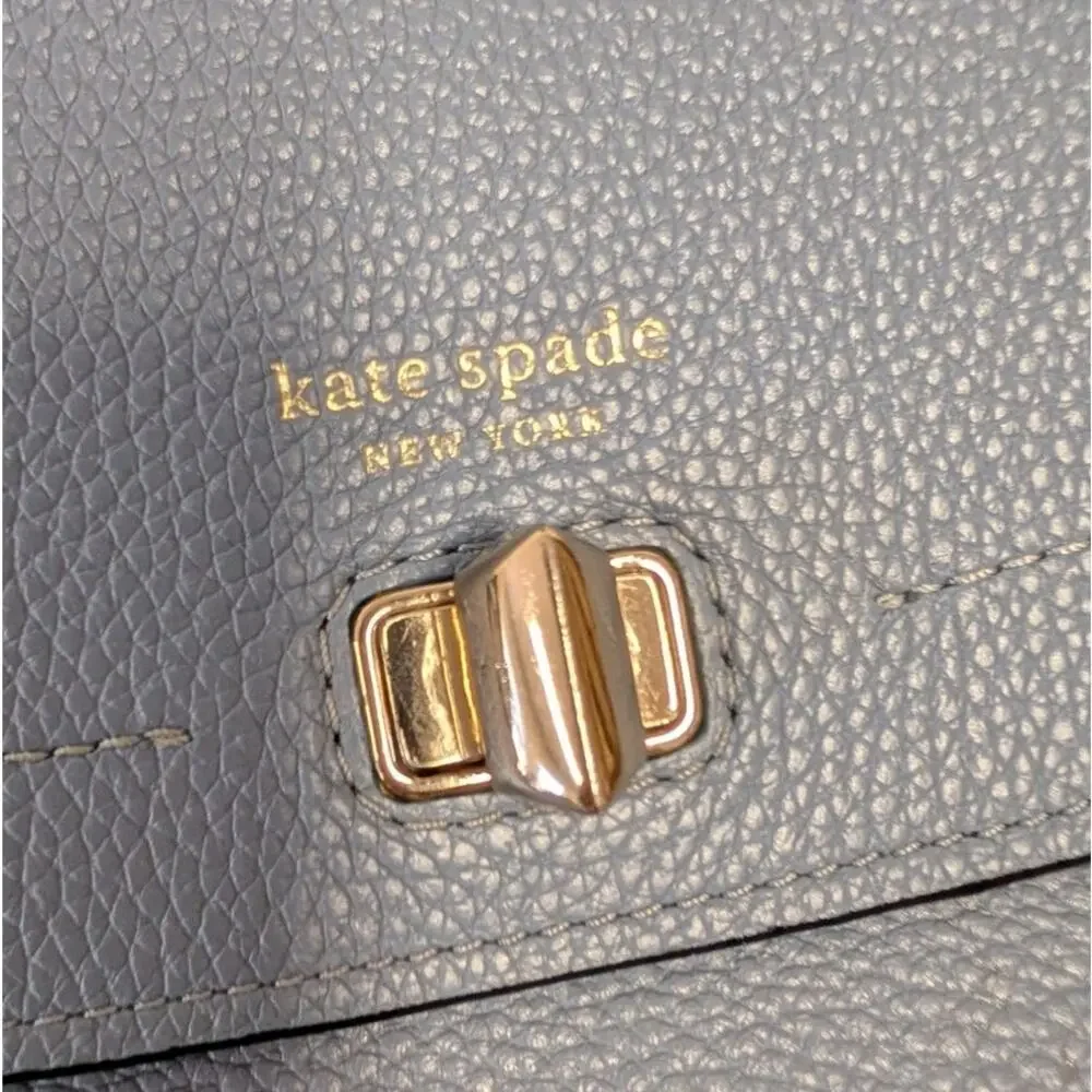 Kate Spade New York Blue Morning Sky Leather Backpack Womens One Size